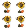 50/100pcs Thanksgiving Pet Products Dog Bow Ties Sunflower Bowties Collar Small Holiday Grooming Supplies