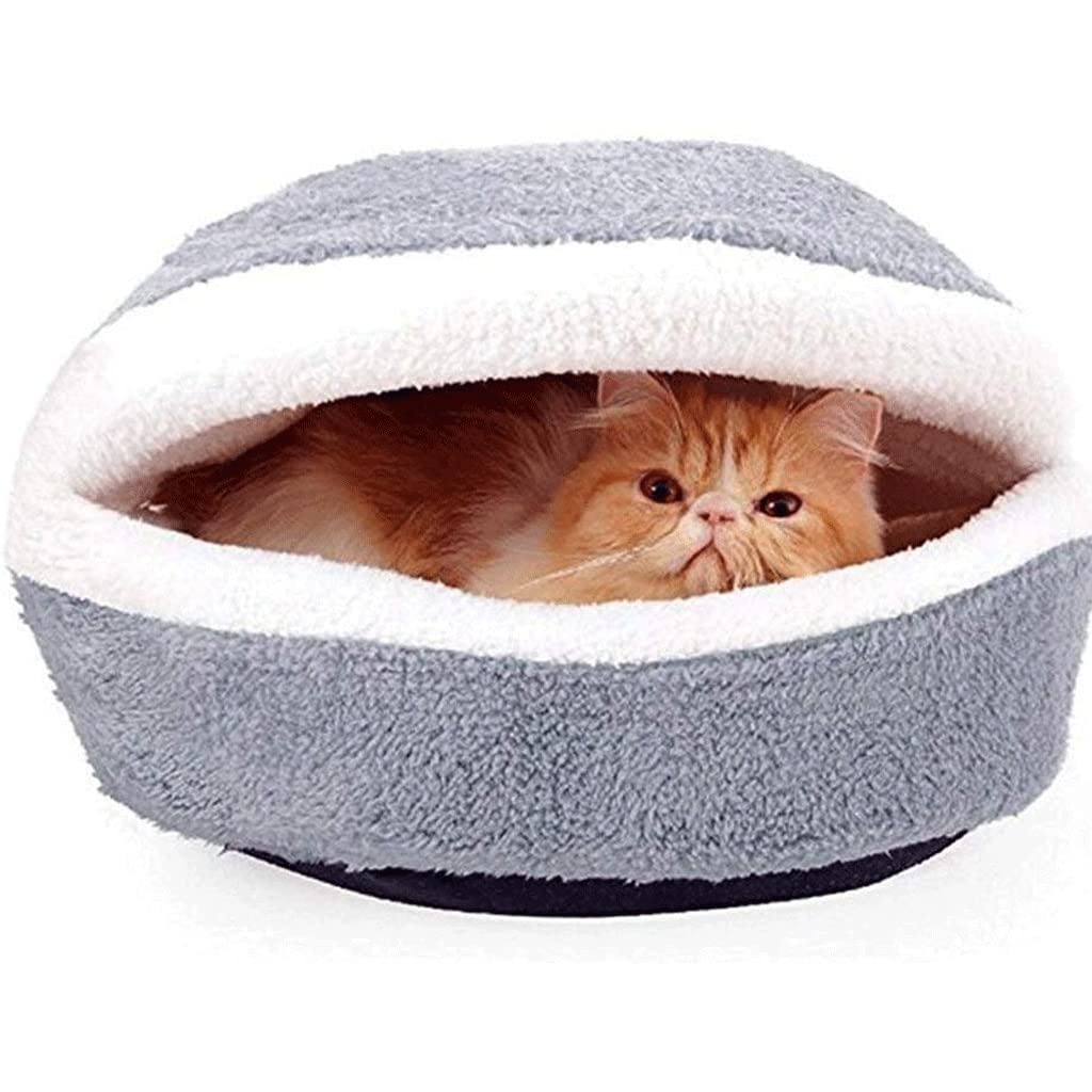 Pet Nest Short Plush Outside Winter Warm Washable Closed Sleeping Bag Mat House Pet Supplies(D)