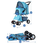 Pet Travel Stroller Washable Pet Stroller Fold Light Dog Cart Portable Pet Cart Small and Medium Cats and Dogs Pet Supplies 5 (3)