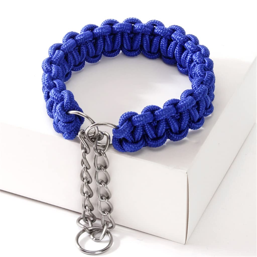Woven Dog Collars P Nylon Adjustable Collar for Small Medium and Large Dogs Walking Artifact Pet Supplies