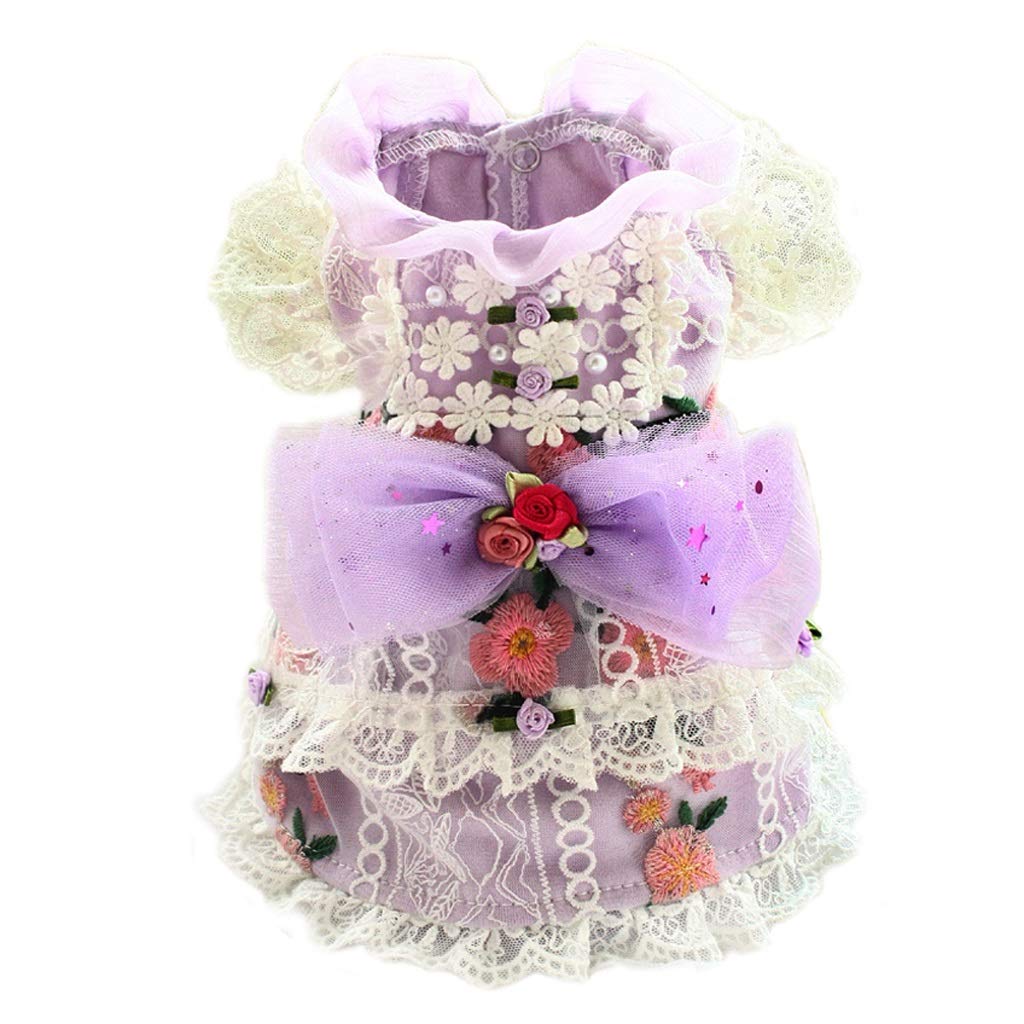Fashion Princess Pet Clothes Dress T-Shirts Lovers Suit Small Medium Cats Dog Clothes Pet Supplies Dog Skirts (Size : Large) (XX)