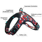 Nylon Dog Harness Adjustable Pet Mesh Vest for Small Medium Dogs Walking Training Husky Bulldog Supplies(M)