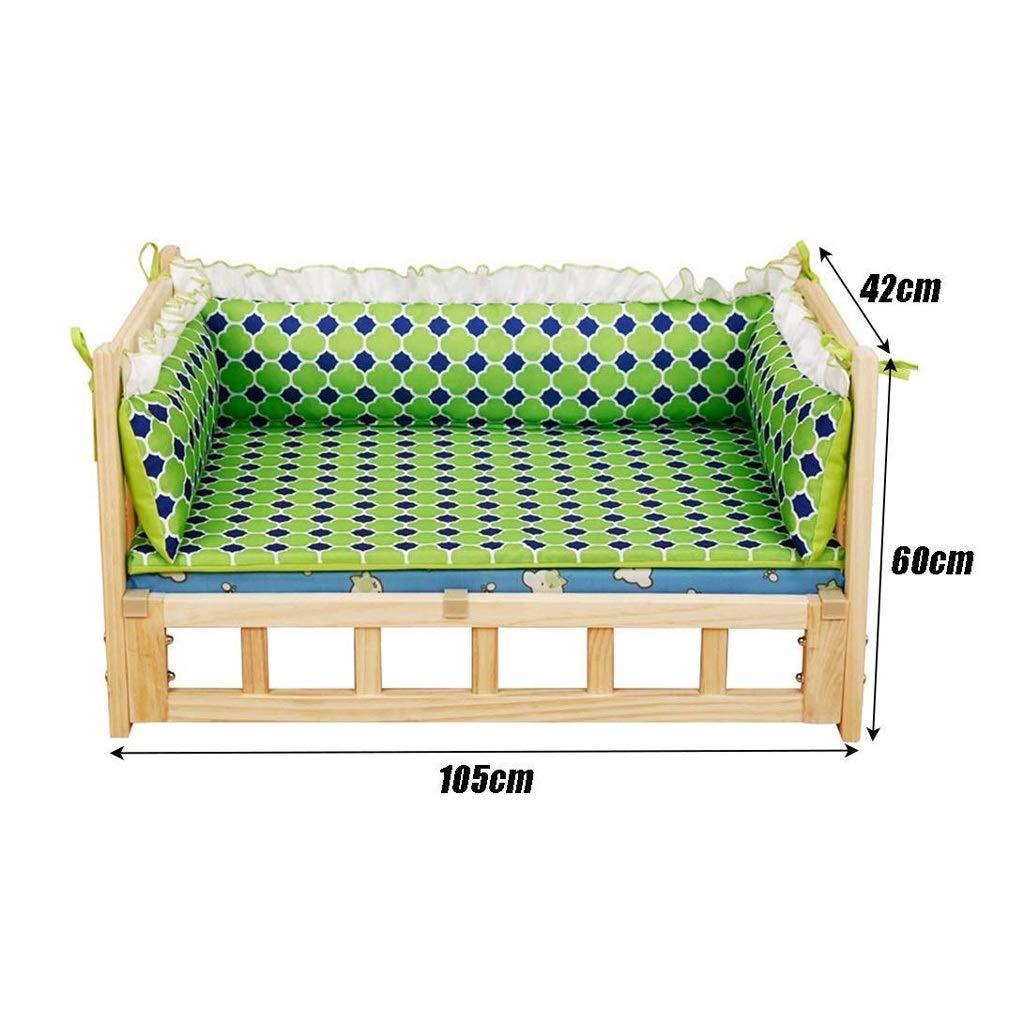 Wooden Pet Bed, Pet Supplies Pet Bed for Small Dog and Cats, Solid Wood Luxury Pet Lounger