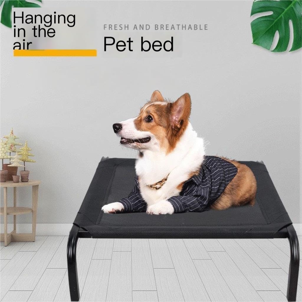 Pet Bed Pet Dog Kennel Removable Dog Bed Off The Ground Moisture-Proof Cat Dog Kennel Dog Bed Pet Marching Bed Supplies Pet Beds for Cats(L(102 * 69 * 21cm))