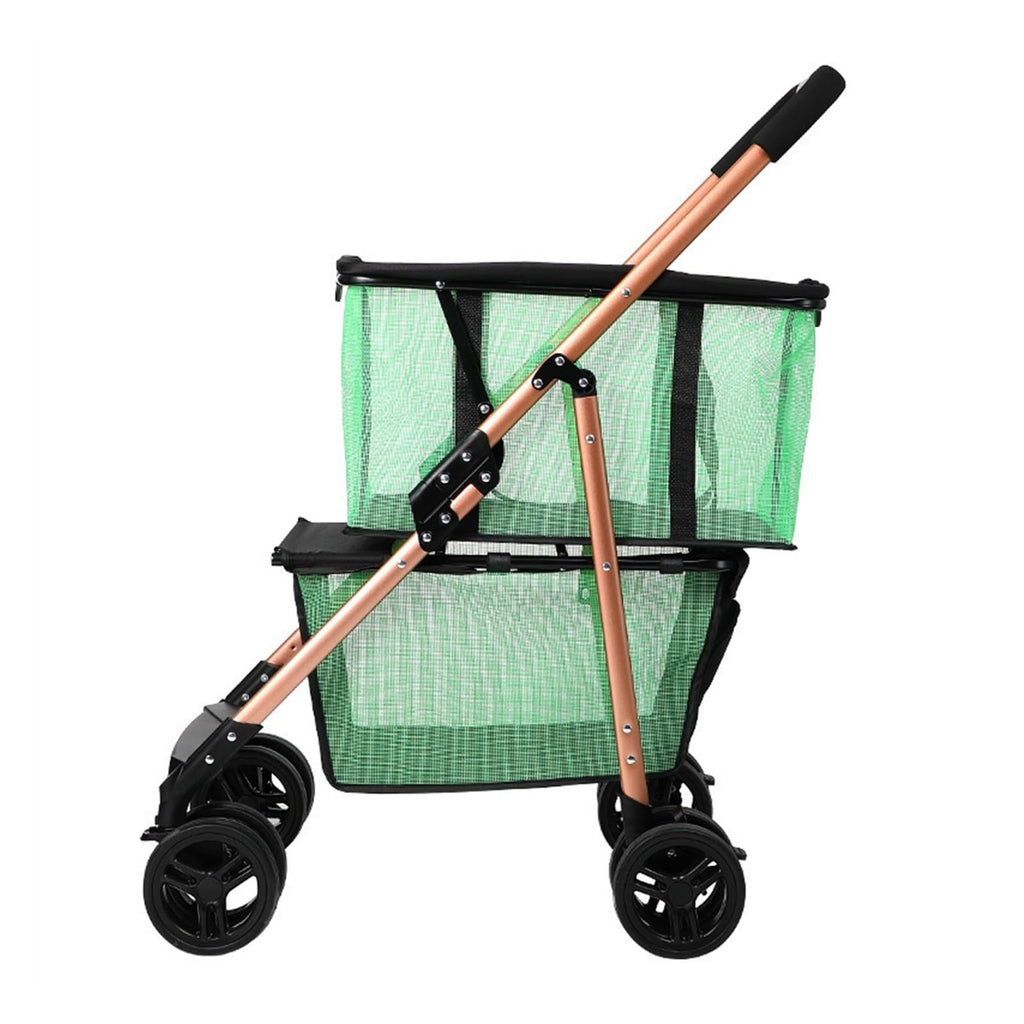 pet Toilet Folding Multi-Function Out of The Car, Can Separate Pet Outdoor Cart, Portable Supplies Standard Litter Boxes(Green)