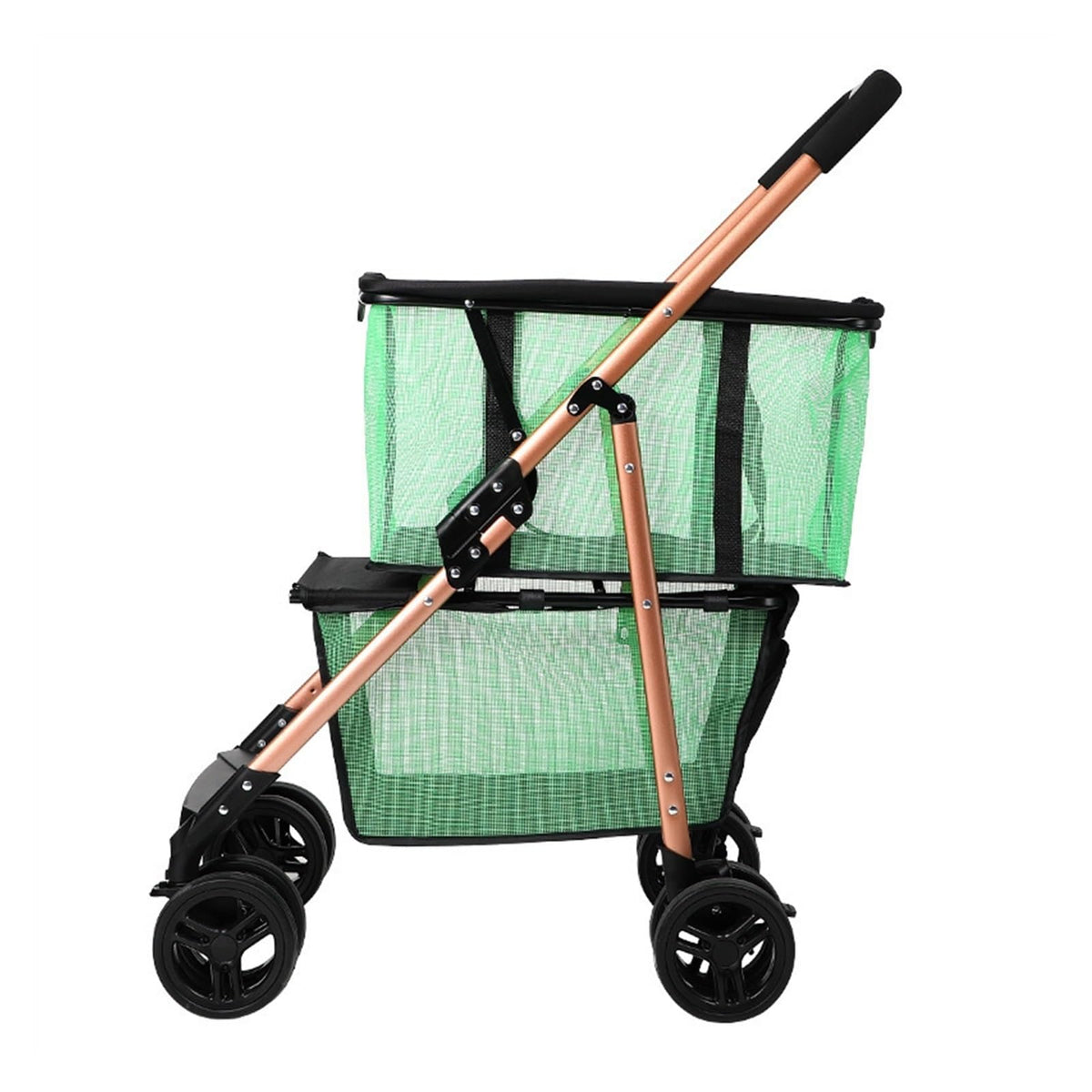 pet Toilet Folding Multi-Function Out of The Car, Can Separate Pet Outdoor Cart, Portable Supplies Standard Litter Boxes(Green)