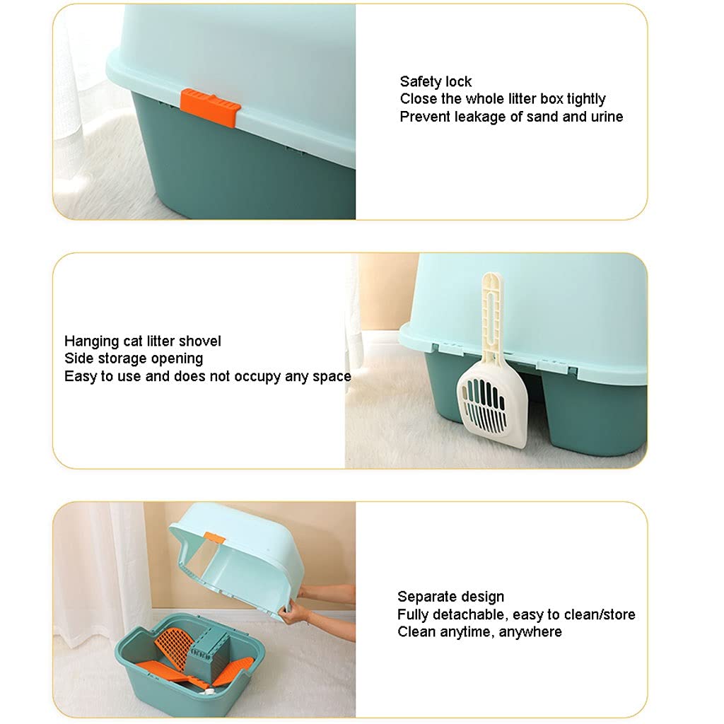 Pet Toilet Corridor-Style Litter Box Fully Enclosed Large Deodorant and Sand-Proof Long Aisle Cat Toilet Kitty Supplies Dog Pee Pads (A)