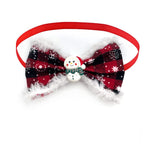 50pcs Christmas Dog Bowties Snowman Pet Supplies Collar Bow Neckties Small Dogs Ties Grooming Accessories