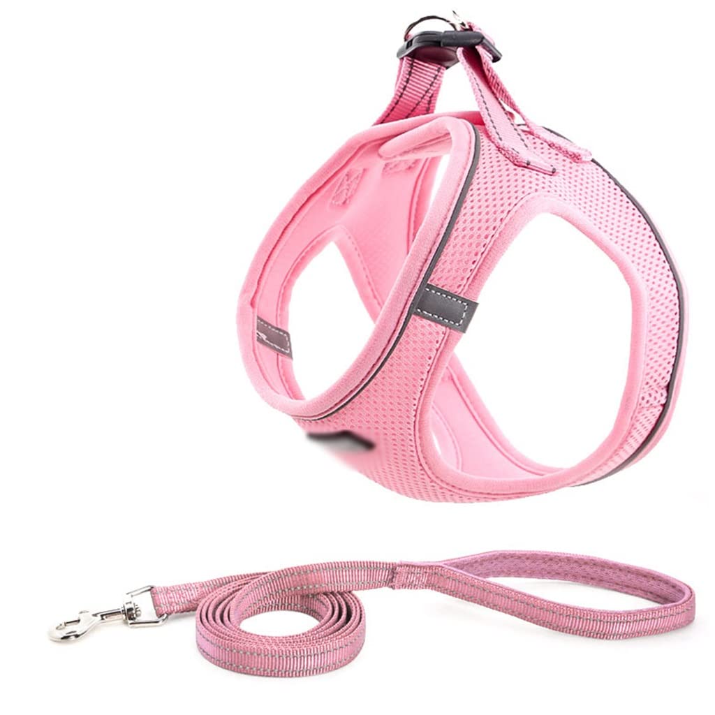 Dog Sling and Leash Set Super Small no Tension Reflective Breathable Puppy Sling Pet Supplies (C XL)