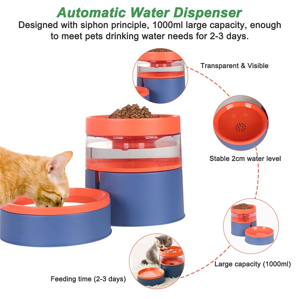 Dog Bowl Water Dispenser Automatic Storage Non-Slip Pet Bowls Food Feeder Container Supplies