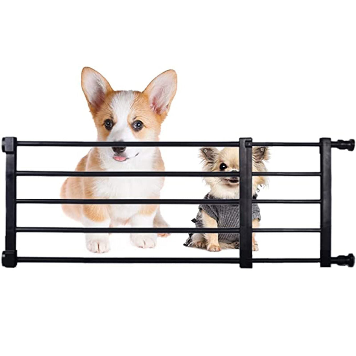 Pet Dog Gate for Indoor and Outdoor Retractable Isolation Door NO Drilling Adjust Size Supplies