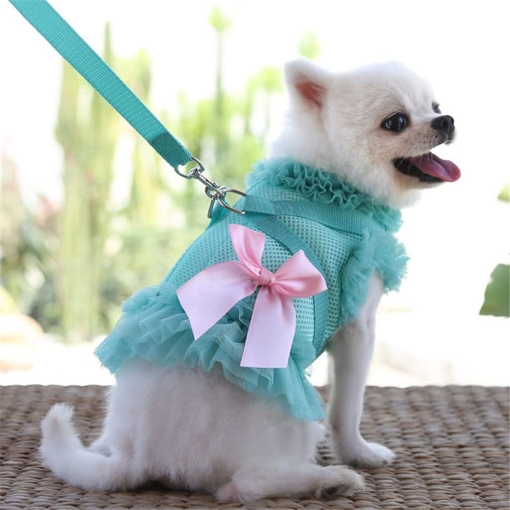 Puppy Dog Cat Clothes Harness Leash Set Pet Vest Dress for Small Medium Dogs Cats Chihuahua Skirt Supplies