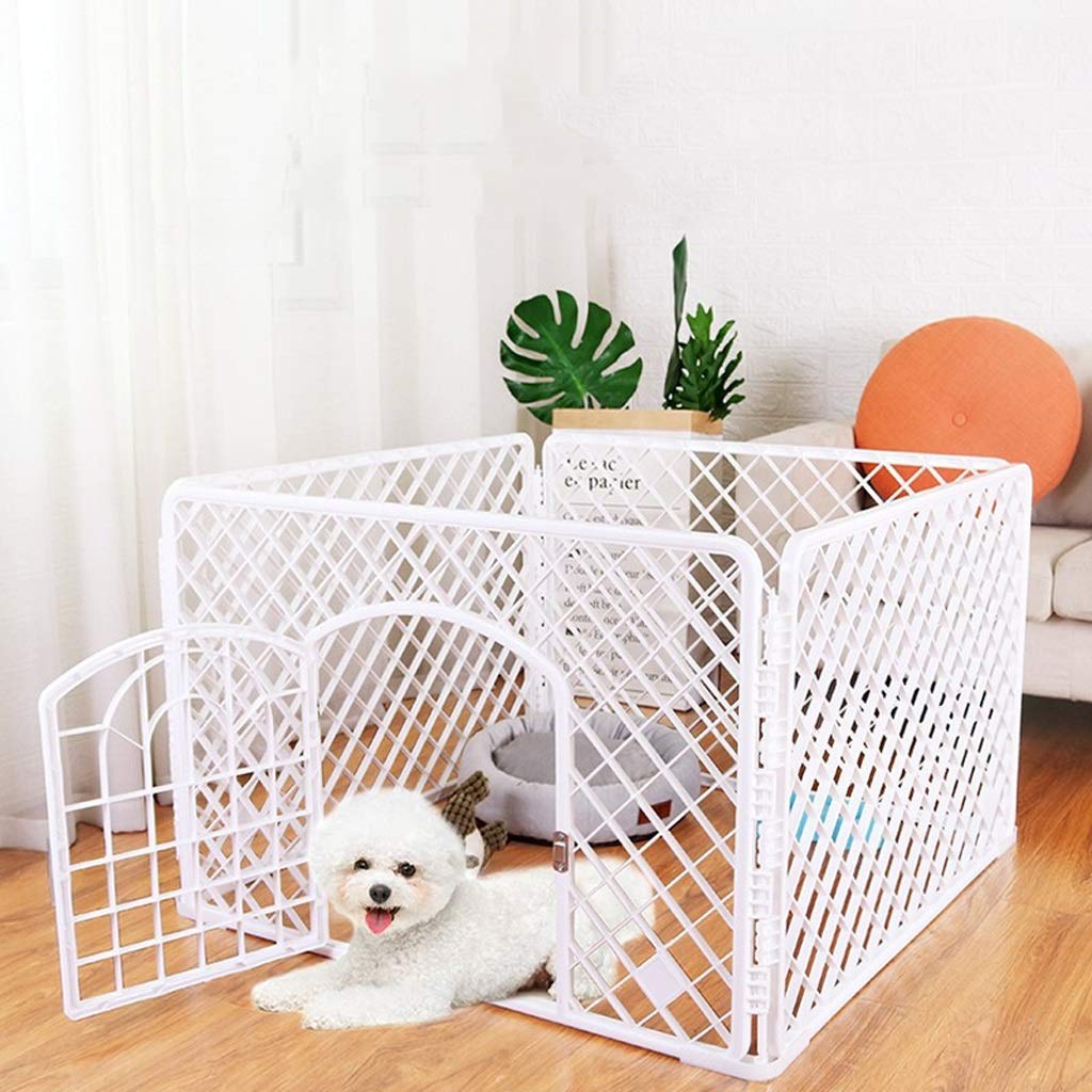 NYKK Dog cage Kennel Dog Fence Pet Fence Indoor Removable Dog Cage Dog Fence Household Cat Fence Supplies White 90 * 90 * 60cm Dog cage Kit Cage Kennel