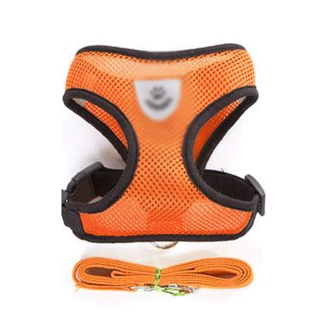 Medium and Large Pet Harness Vest Mesh and Leash Set Supplies