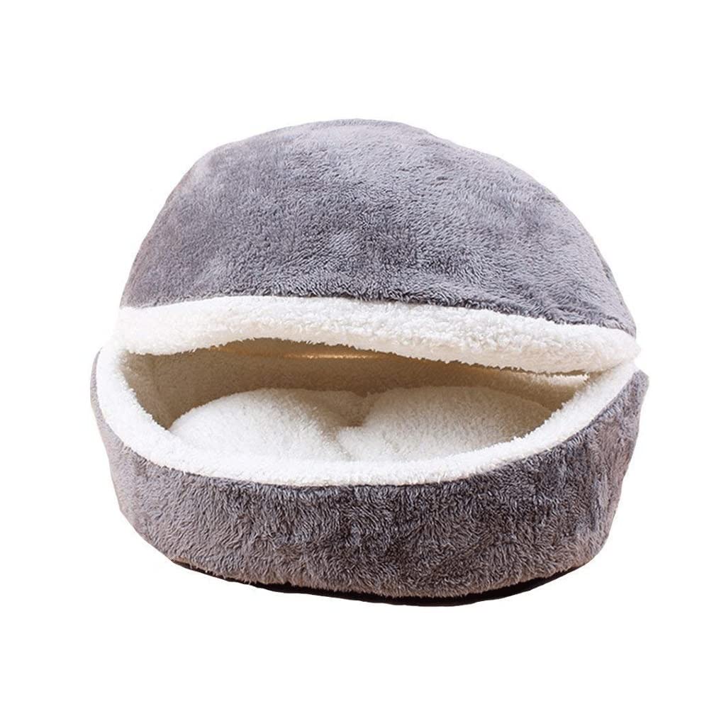Pet Nest Short Plush Outside Winter Warm Washable Closed Sleeping Bag Mat House Pet Supplies(D)