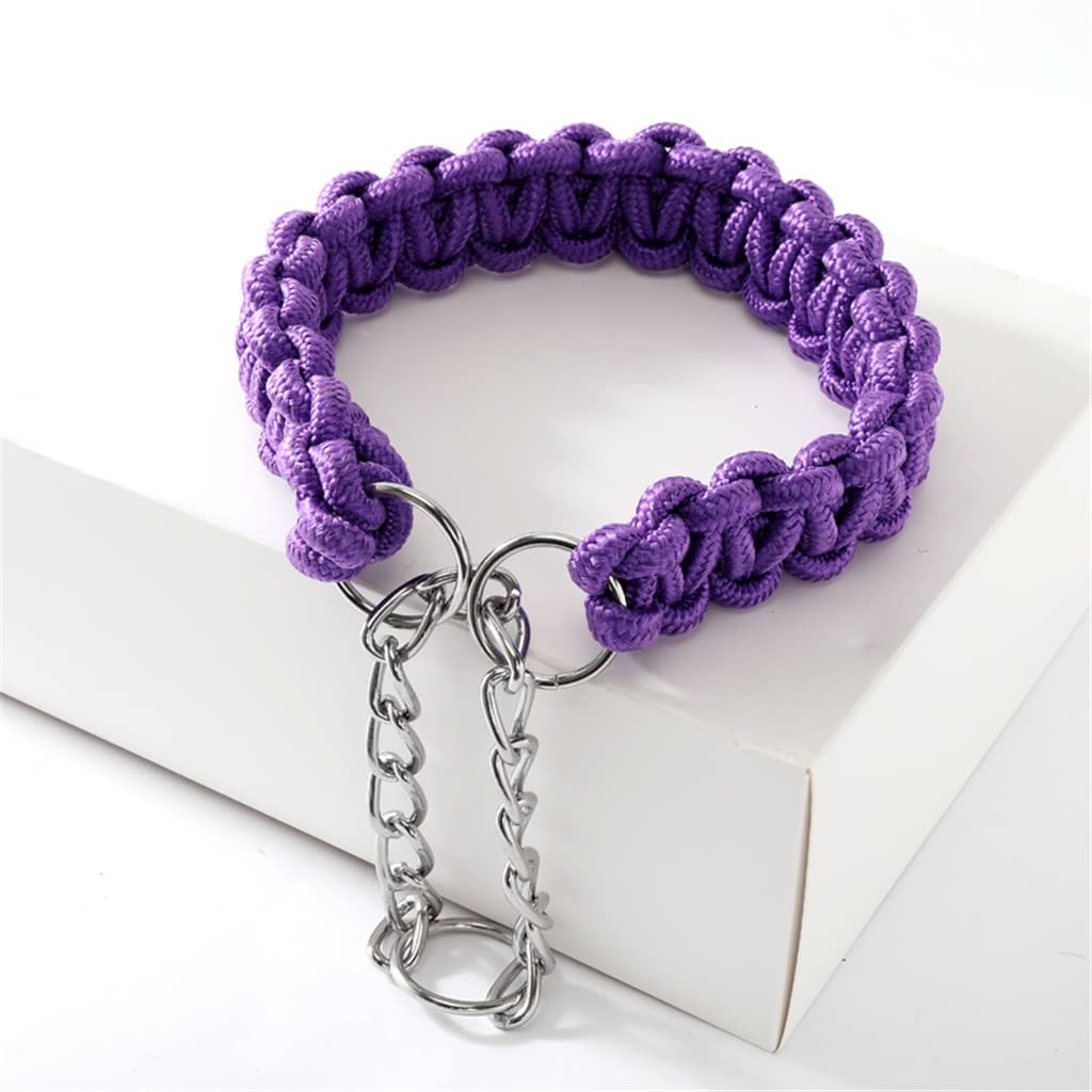 Woven Dog Collars P Nylon Adjustable Collar for Small Medium and Large Dogs Walking Artifact Pet Supplies