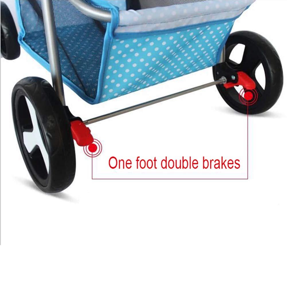 Pet Travel Stroller Washable Pet Stroller Fold Light Dog Cart Portable Pet Cart Small and Medium Cats and Dogs Pet Supplies 5 (3)
