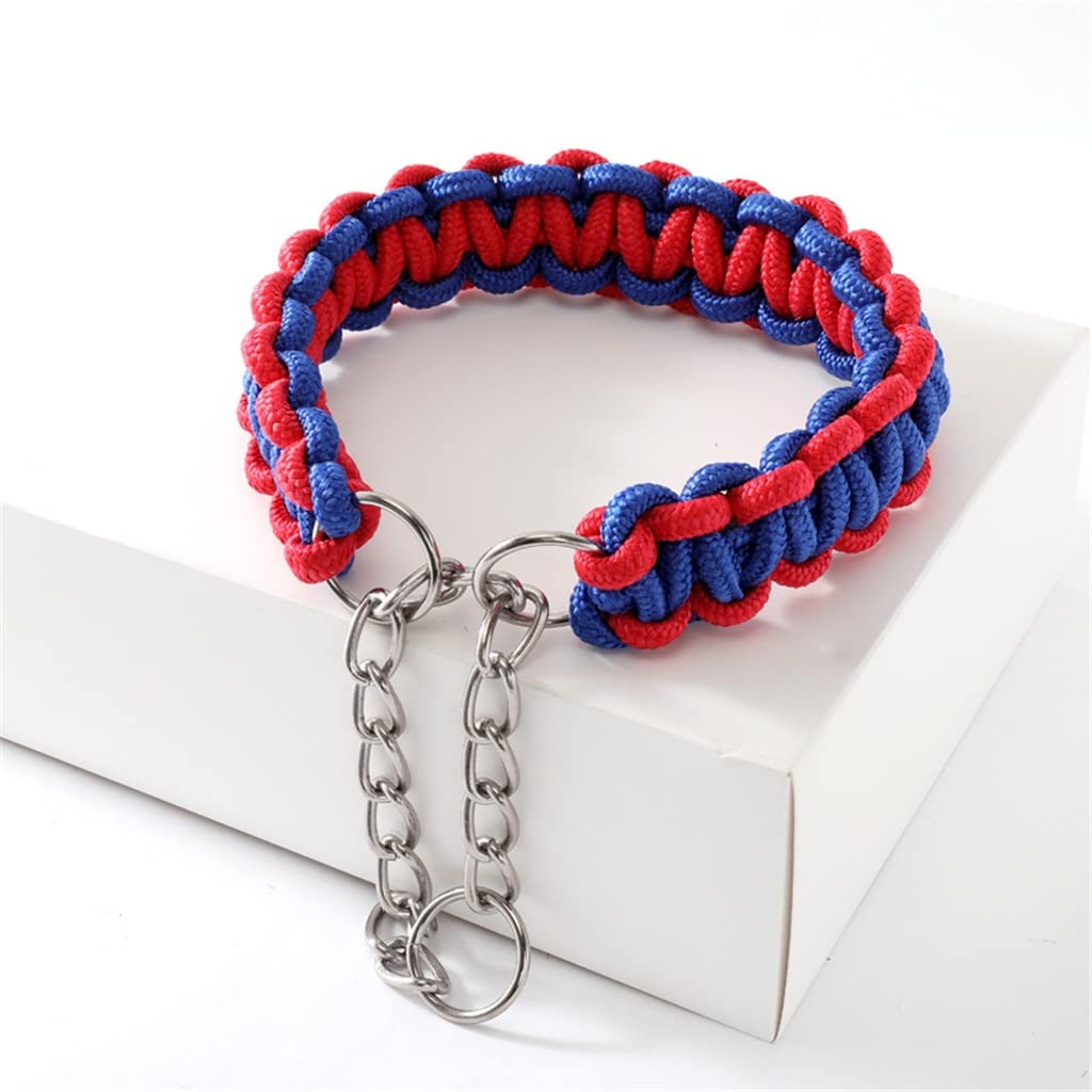 Woven Dog Collars P Nylon Adjustable Collar for Small Medium and Large Dogs Walking Artifact Pet Supplies