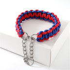 Woven Dog Collars P Nylon Adjustable Collar for Small Medium and Large Dogs Walking Artifact Pet Supplies