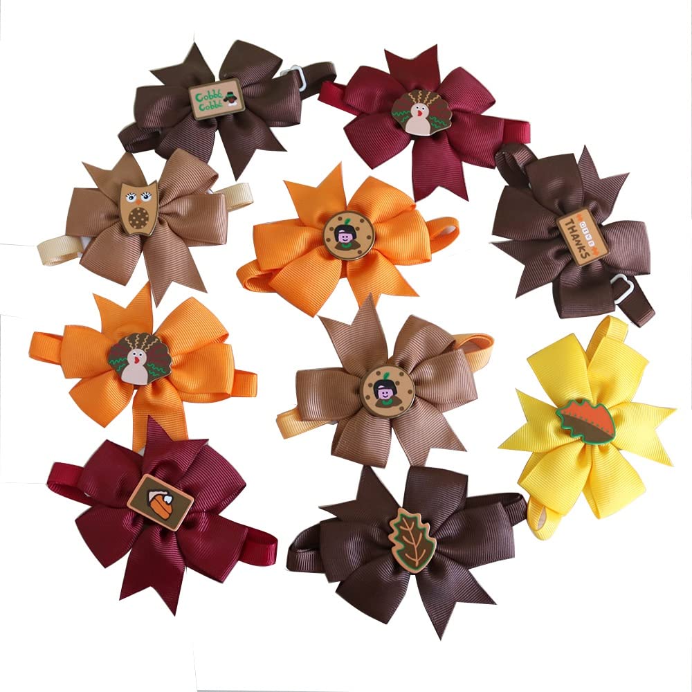 50 Fall Pet Supplies Dog Bandana Thanksgiving Bows Small Bowtie Neckties Collar Accessoreis Hair