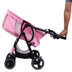 Pink Blue Dog Stroller pet Stroller Foldable for Small Medium Dogs and Cats pet Supplies Travel Outdoor Beach Dog Bike Trailer with Storage Basket Maximum (Pink)