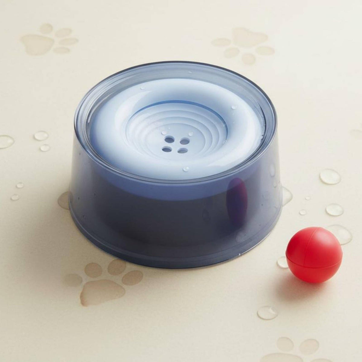 Bowl Dog Water Container Pet Waterer Disk with Buoyant Plate and Stable Base Polypropylene Long Supply Suitable for Home use car Travel Crate Areas pet Sitting, Blue