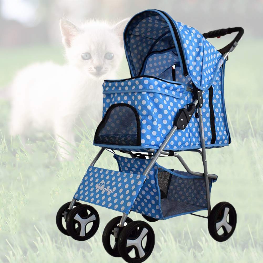 Pet Travel Stroller Washable Pet Stroller Fold Light Dog Cart Portable Pet Cart Small and Medium Cats and Dogs Pet Supplies 5 (2)