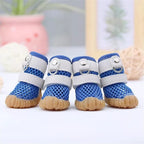 Dog Rain Boots 4 Pieces Shoe Covers Pet Supplies Sandals Wearable Pets(Size 4)