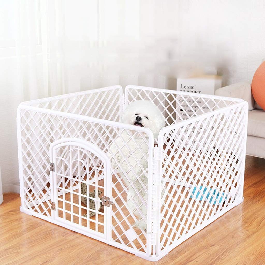 NYKK Dog cage Kennel Dog Fence Pet Fence Indoor Removable Dog Cage Dog Fence Household Cat Fence Supplies White 90 * 90 * 60cm Dog cage Kit Cage Kennel