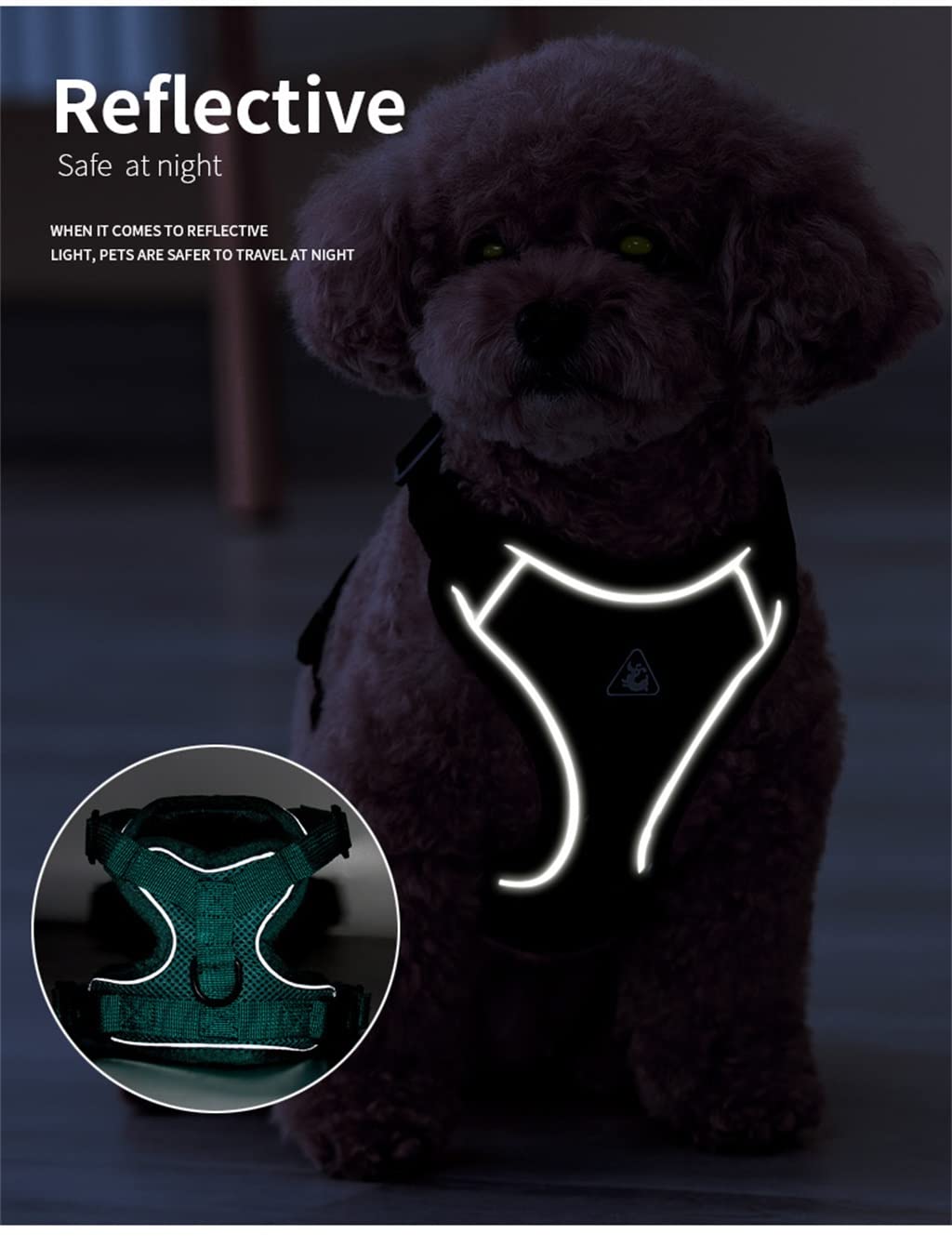 Dog Vest with Adjustable Vest Walking Supplies Soft and Breathable Pet Accessories Suitable for Small Puppies Dog Leash (B S(2)