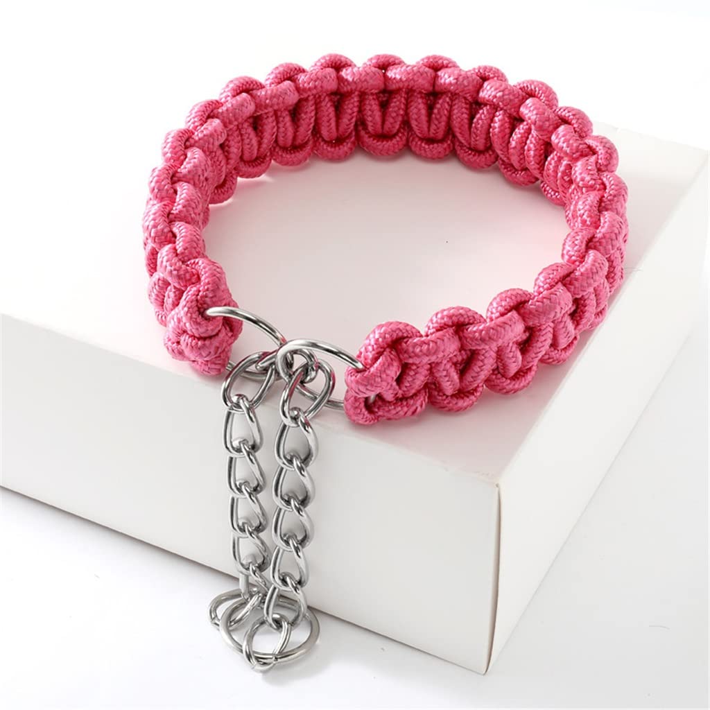 Woven Dog Collars P Nylon Adjustable Collar for Small Medium and Large Dogs Walking Artifact Pet Supplies
