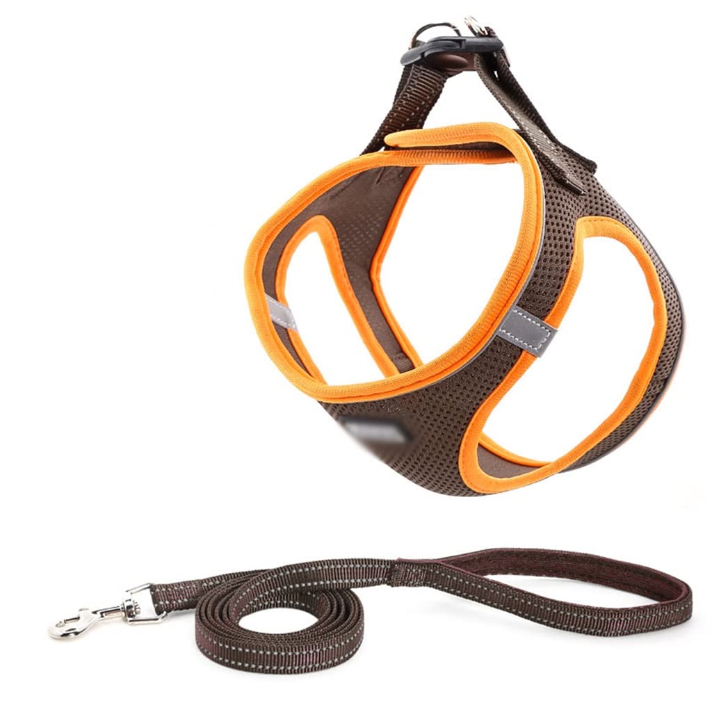 Dog Sling and Leash Set Super Small no Tension Reflective Breathable Puppy Sling Pet Supplies (D Medium)