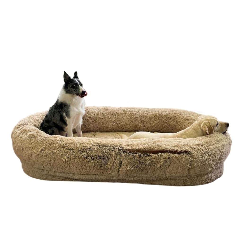 ALLC Dog Bed Creative Kennel Winter Warm Removable and Washable Large Sponge Mat Human Sleeping Mat Pet Supplies Cozy Sleeping Pet Bed for Cat and Dog (Color : Light Gray, Size : 185 * 120 * 30cm)