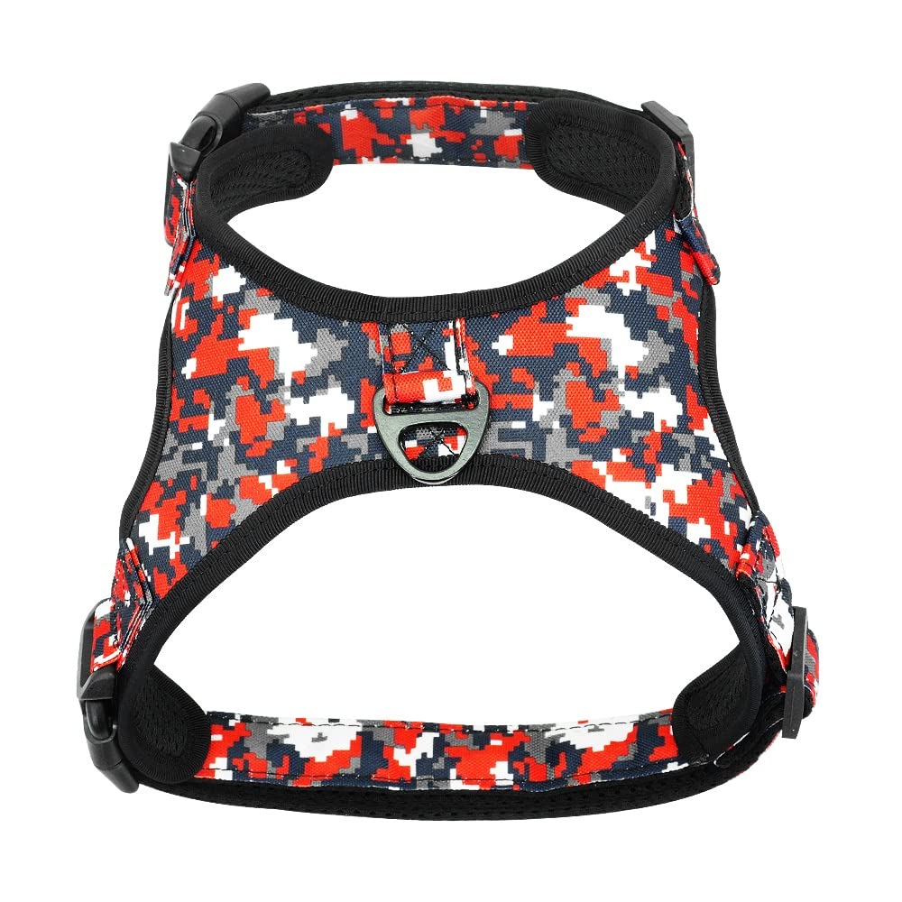 Nylon Dog Harness Adjustable Pet Mesh Vest for Small Medium Dogs Walking Training Husky Bulldog Supplies(L)