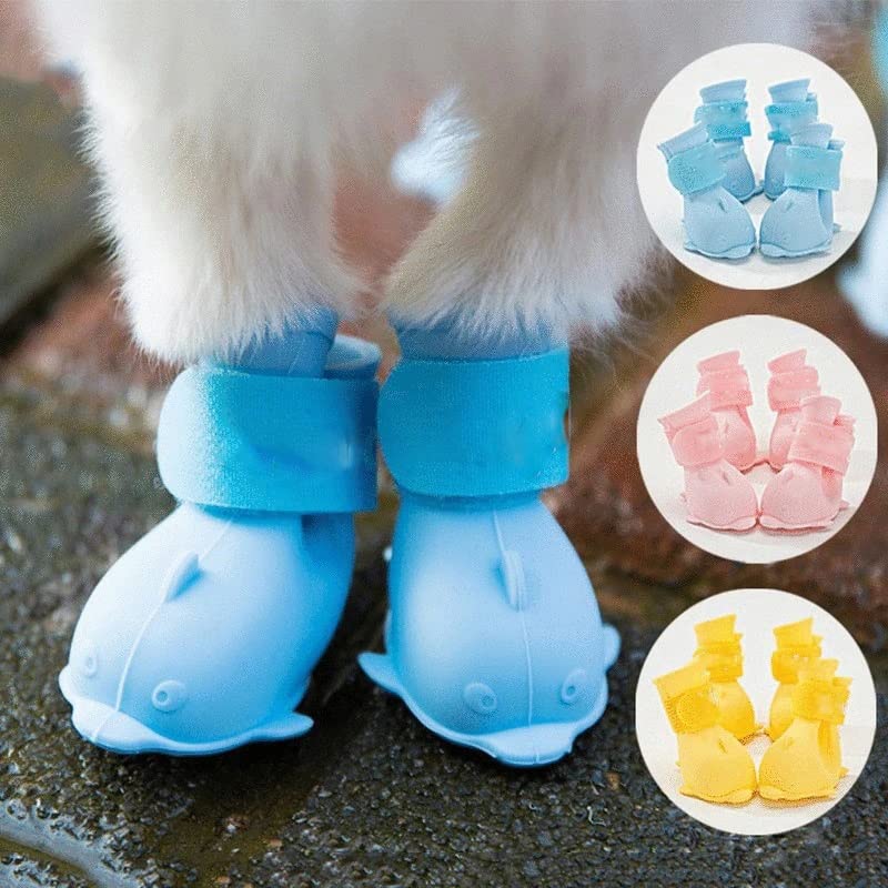 Pet Rain Shoes Anti Slip Waterproof Rubber Small Portable Booties Rainy Days Appear Supplies