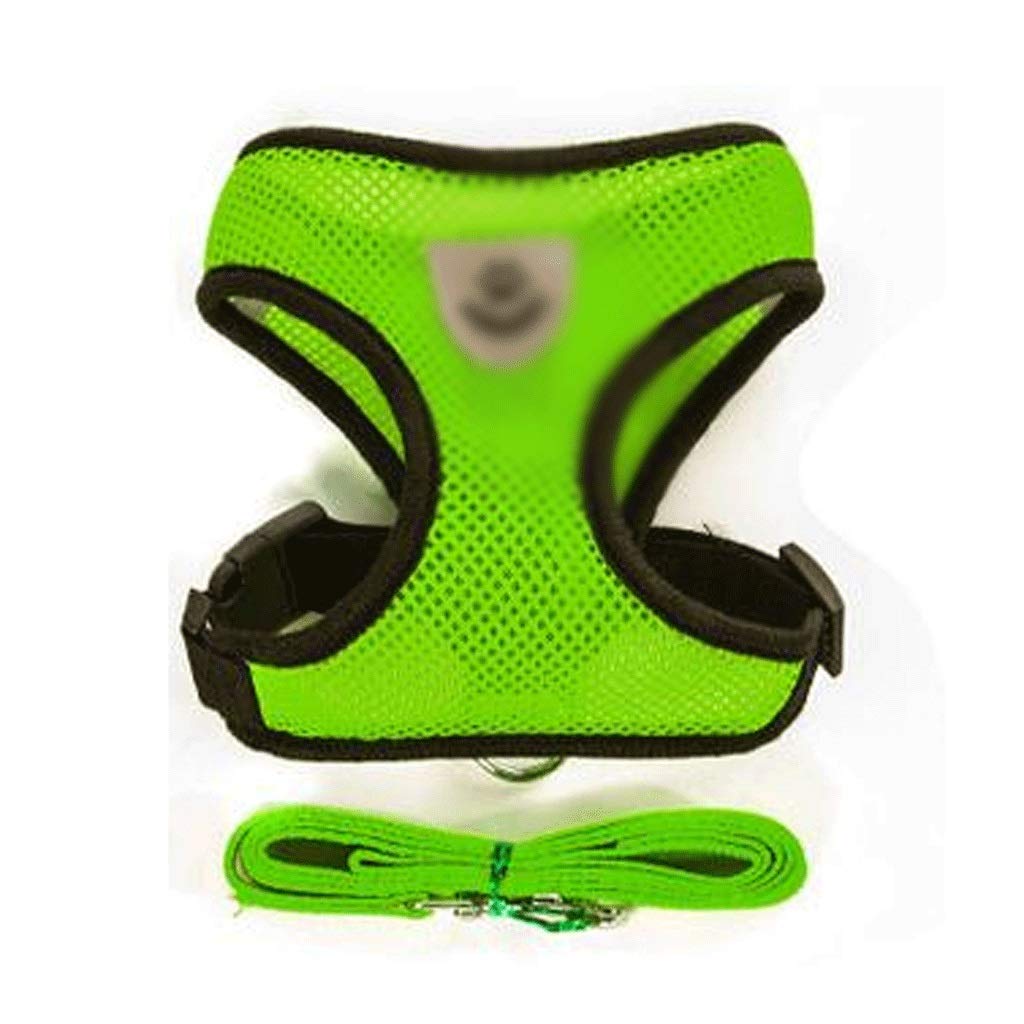 Medium and Large Pet Harness Vest Mesh and Leash Set Supplies