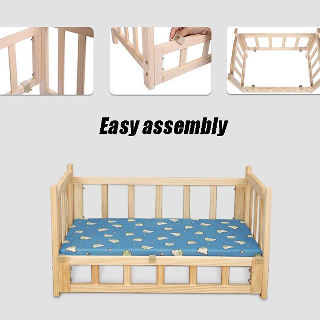 Wooden Pet Bed, Pet Supplies Pet Bed for Small Dog and Cats, Solid Wood Luxury Pet Lounger