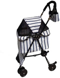 Dog Pram Folding Pet Trolley Hyena Cat Dog and Cat Travel Supplies Travel (White 64 * 50 * 22cm)