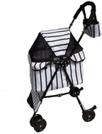 Dog Pram Folding Pet Trolley Hyena Cat Dog and Cat Travel Supplies Travel (White 64 * 50 * 22cm)