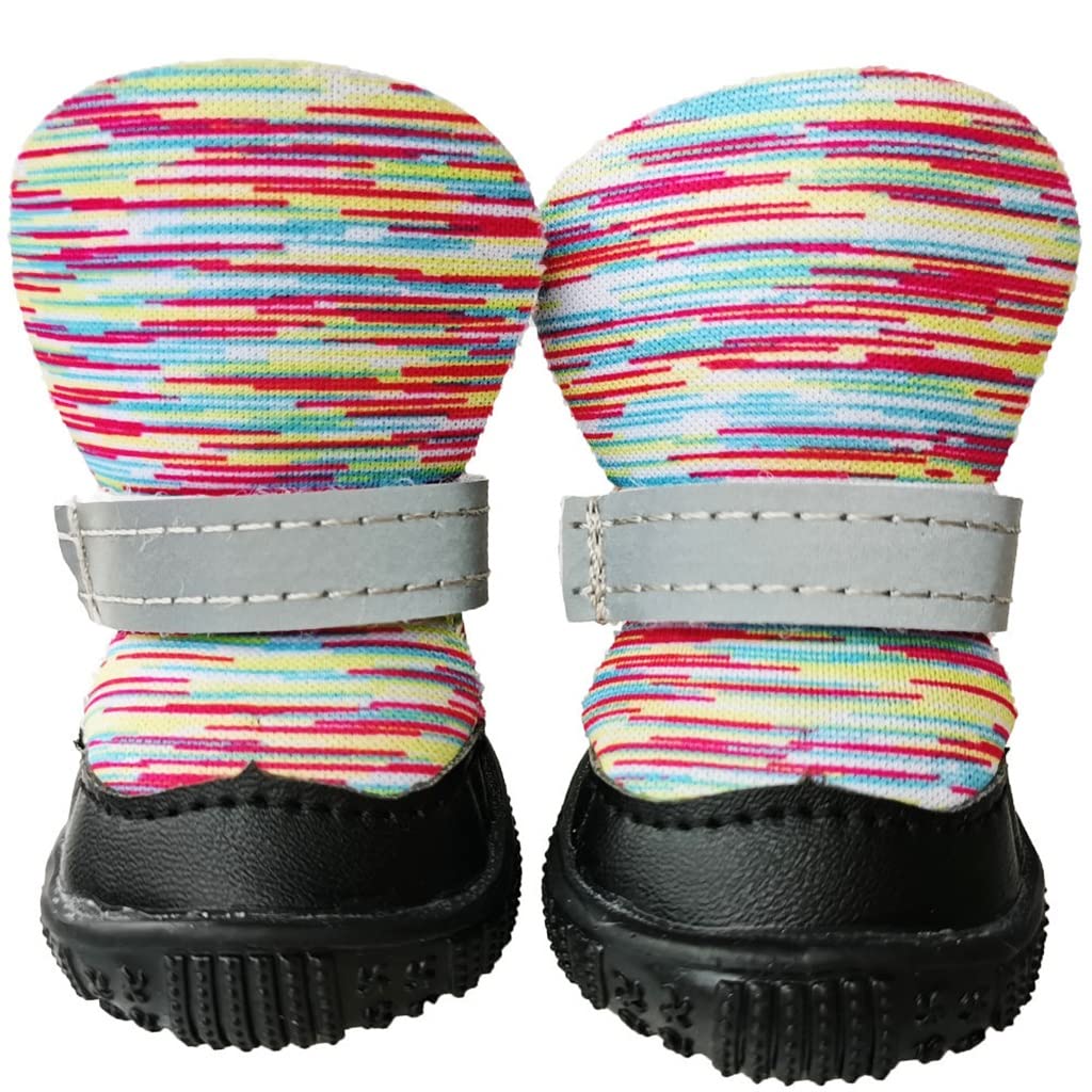 4pcs / Batch Pet Dog Shoes Soft Warm Boots Wear-Resistant Small Medium Dog Pet Supplies (Color : A, Size : Size 4) (A Size 5)