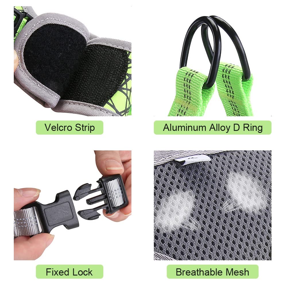 Reflective Nylon Dog Harness for Small Dogs No Pull Collar Pet Supplies Leash Vest for Bulldogs(D,M)