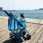 Pet Travel Stroller Washable Pet Stroller Fold Light Dog Cart Portable Pet Cart Small and Medium Cats and Dogs Pet Supplies 5 (2)
