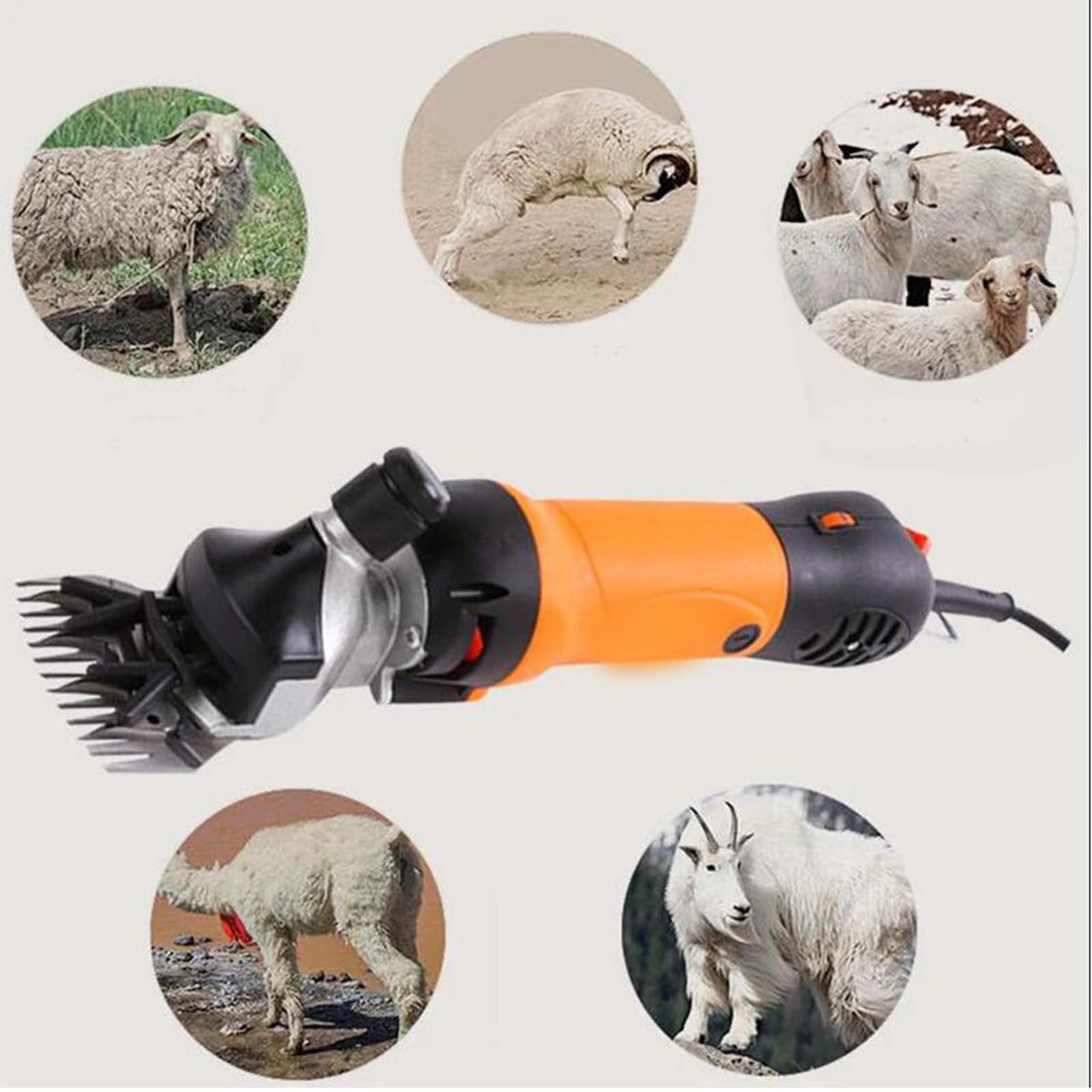 1200W Electric Sheep Pet Hair Clipper Shearing Kit,110V/220V Shear Wool Cut Goat Pet Animal Shearing Supplies Farm Cut Machine