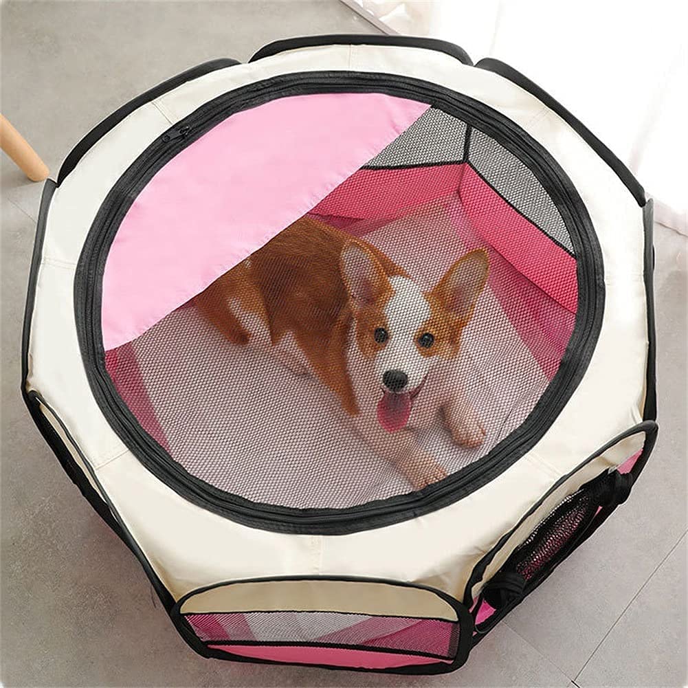 Oxford Foldable Waterproof Pet Tent Dog Cats Fence Dog House Cage Puppy Kennel Camping Fence Dog Cats Playing Bed Pet Supplies (Color : B) (C)