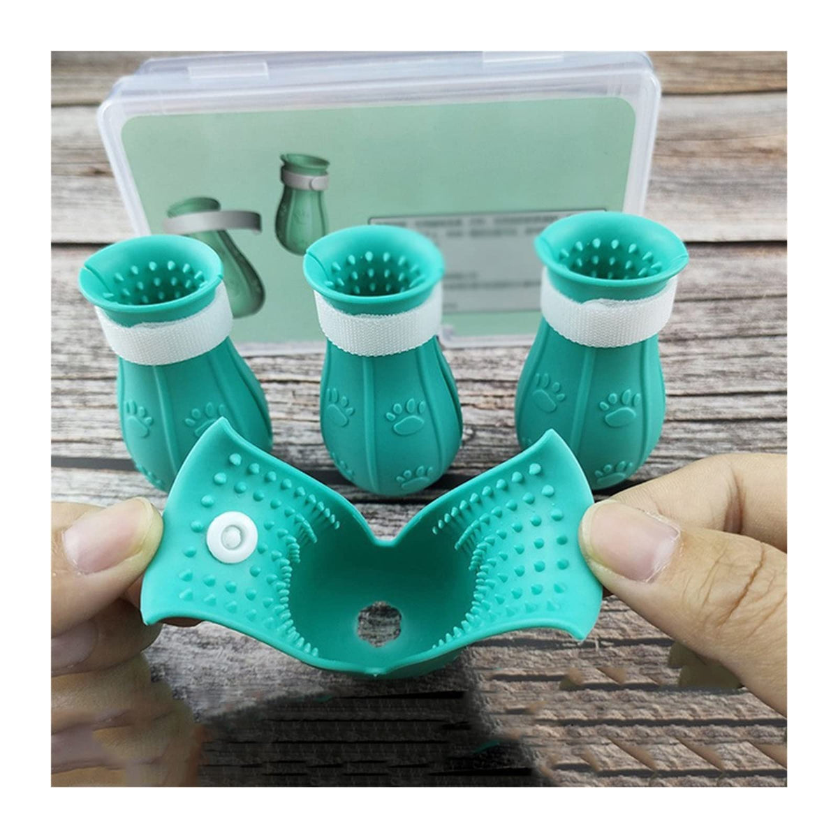 Foot Claw Cover Anti-Scratch Adjustable Paw Boots Grooming Bathing Shaving Pet Supplies(D)