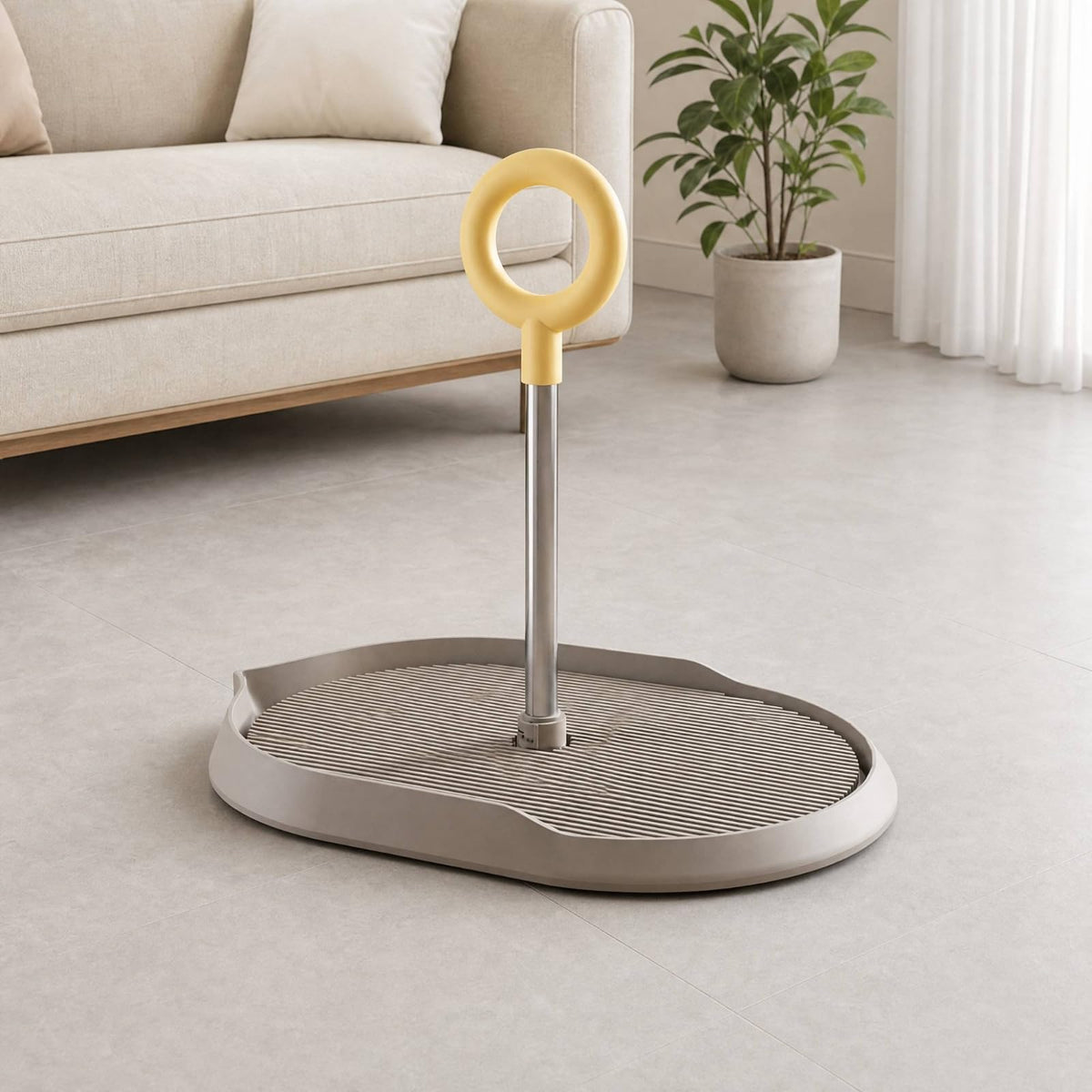 Portable Dog Toilet Tray Washable Pet Supply Compact for Apartments, White
