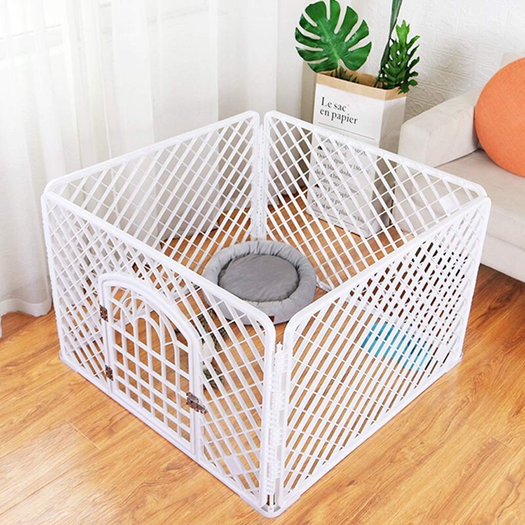 NYKK Dog cage Kennel Dog Fence Pet Fence Indoor Removable Dog Cage Dog Fence Household Cat Fence Supplies White 90 * 90 * 60cm Dog cage Kit Cage Kennel