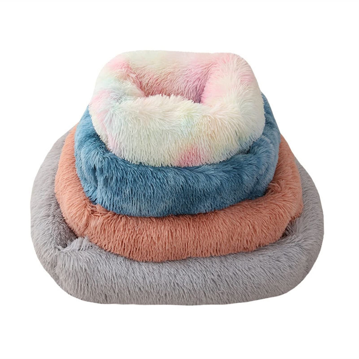 Pet Bed Kennel Dog Square Winter Warm Sleeping Bag Long Plush Puppy Cushion Mat Portable Supplies 46/50/60cm (Color : R, Size : 55x45x20cm) (B 43x35x20cm)
