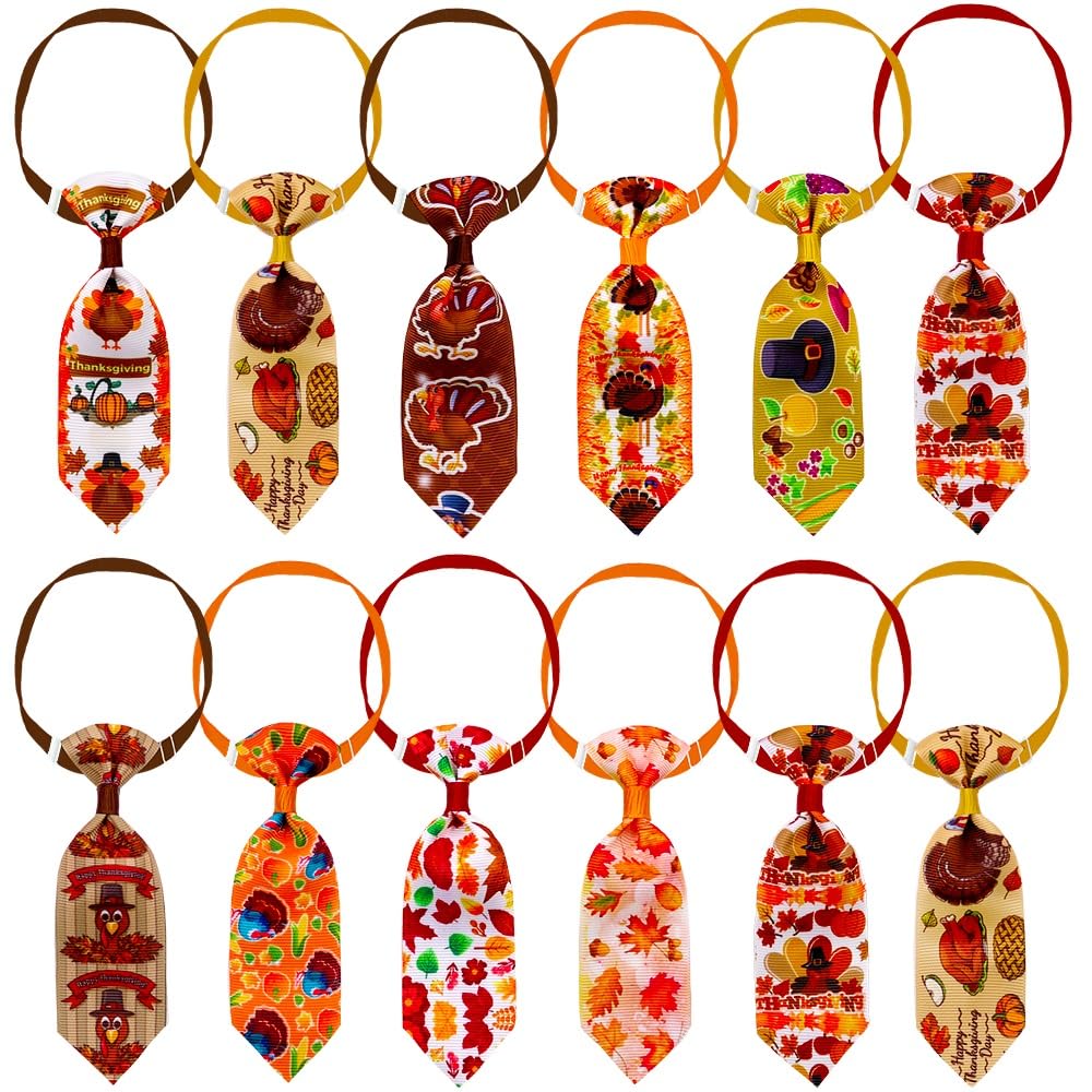 50 Fall Pet Supplies Dog Bandana Thanksgiving Bows Small Bowtie Neckties Collar Accessoreis Hair