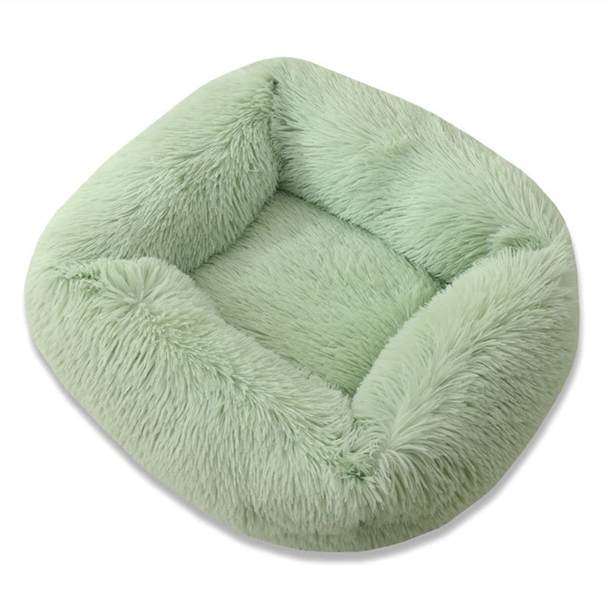Pet Bed Kennel Dog Square Winter Warm Sleeping Bag Long Plush Puppy Cushion Mat Portable Supplies 46/50/60cm (Color : R, Size : 55x45x20cm) (C 55x45x20cm)